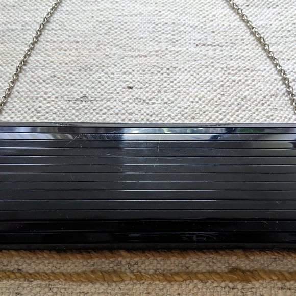 Sondra Roberts Black Lucite Slim Clutch Bag - Picture 7 of 9